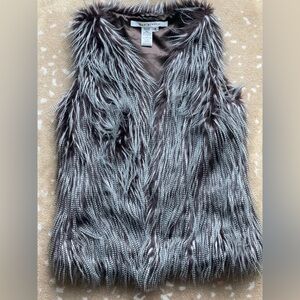 Max Studio Faux Fur Lined Hook Closure Vest
